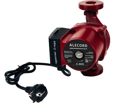 Циркуляционный насос ALECORD C-32/6 с кабелем 4640130924256
