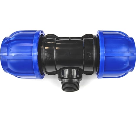 Тройник ПНД переходной 50 мм х 1" НР х 50 мм Boutte 1649441