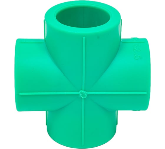 Прямая крестовина Blue Ocean полипропиленовая, 25 мм зеленый PPRF/CP(G)-25