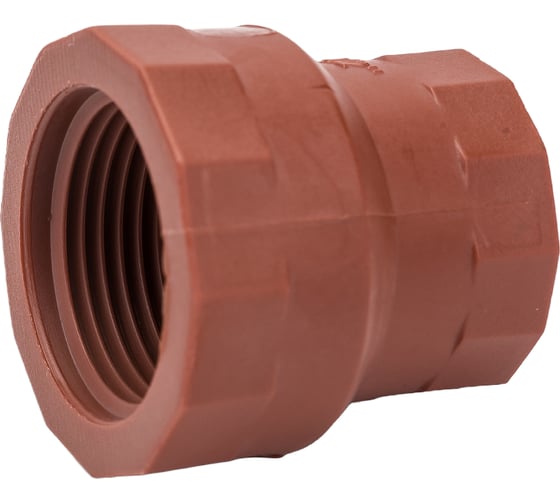 Переходная муфта ПП AV Engineering 3/4"х1/2"с внутренней резьбой, коричневая AVE159016