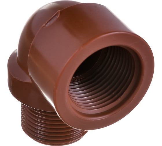 Угольник ПП AV Engineering 3/4" с внутренней-наружной резьбой, коричневый AVE159019
