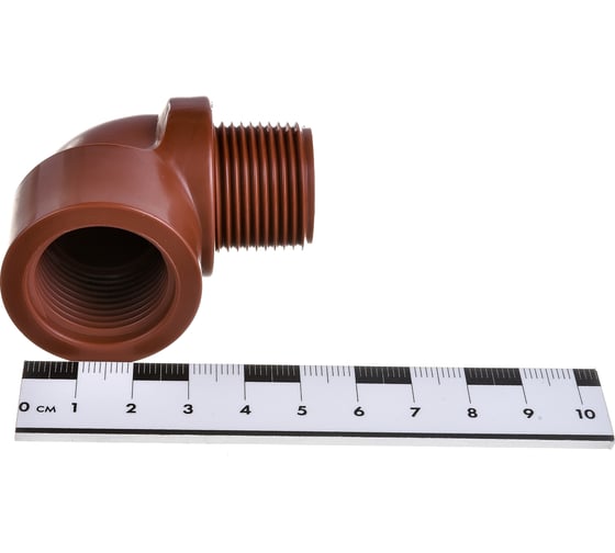 Угольник ПП AV Engineering 3/4" с внутренней-наружной резьбой, коричневый AVE159019