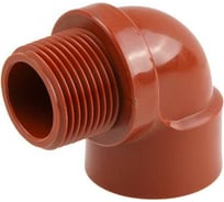 Угольник ПП AV Engineering 1/2" с внутренней-наружной резьбой, коричневый AVE159018