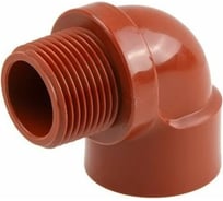 Угольник ПП AV Engineering 1" с внутренней-наружной резьбой, коричневый AVE159020