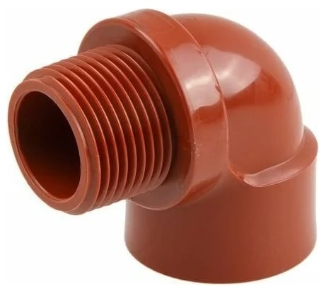 Угольник ПП AV Engineering 1" с внутренней-наружной резьбой, коричневый AVE159020