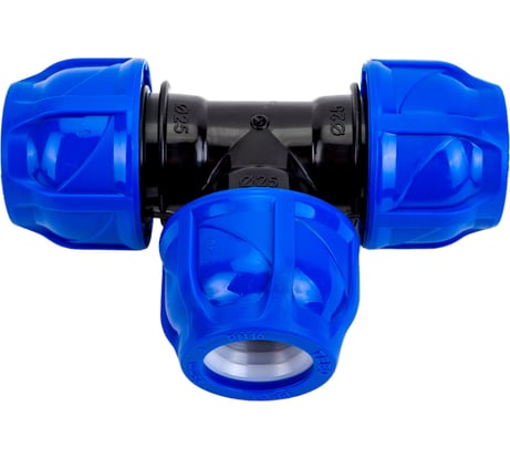 Компрессионный тройник TEBO ПНД 25x25x25 T-ПНД.Тр.0.25-25-25.CN