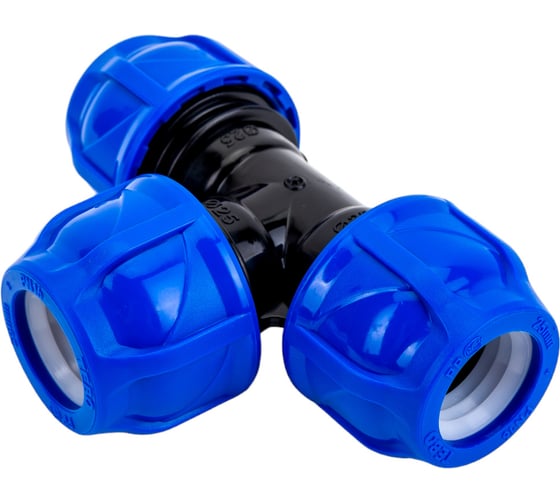 Компрессионный тройник TEBO ПНД 25x25x25 T-ПНД.Тр.0.25-25-25.CN