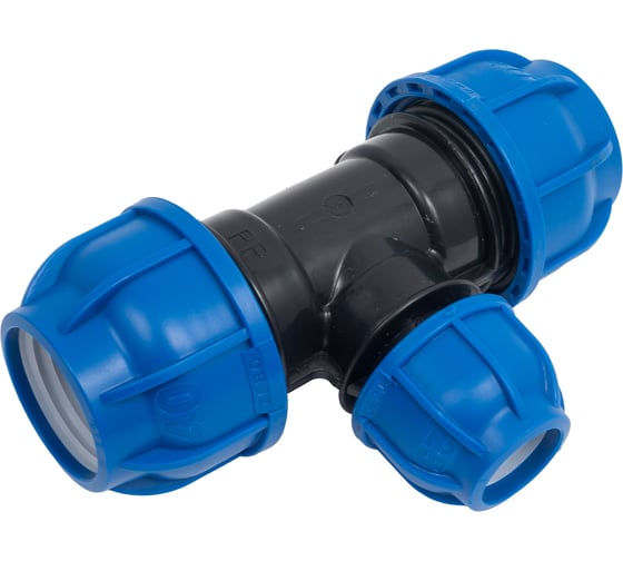 Компрессионный переходной тройник TEBO ПНД 40x25x40 T-ПНД.Тр.0.40-25-40.CN