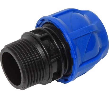 Компрессионная муфта TEBO ПНД нар. резьба 25x1" T-ПНД.М.5.25-1.CN