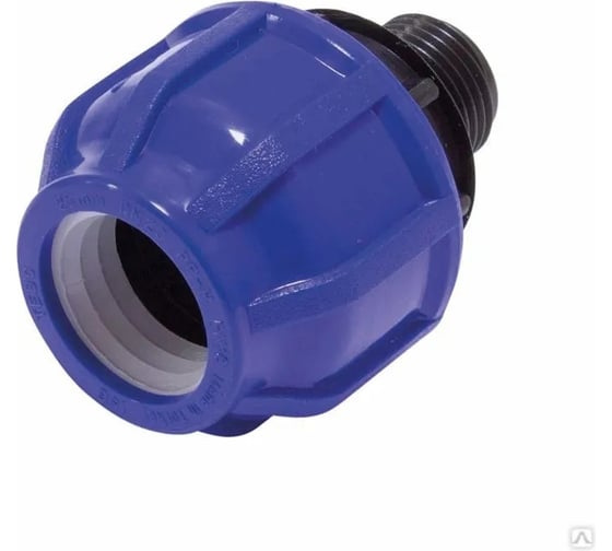 Муфта TEBO ПНД компрессионная нар. резьба 63x2.1/2" T-ПНД.М.5.63-212.CN