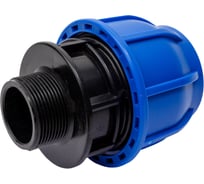 Компрессионная муфта TEBO ПНД нар. резьба 63x1.1/2" T-ПНД.М.5.63-112.CN