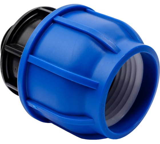 Компрессионная муфта TEBO ПНД нар. резьба 63x1.1/2" T-ПНД.М.5.63-112.CN