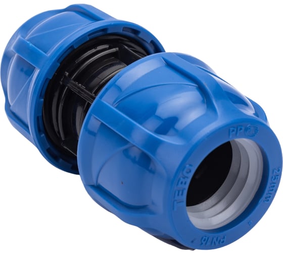 Компрессионная муфта TEBO ПНД соединительная 25x25 T-ПНД.М.0.25-25.CN