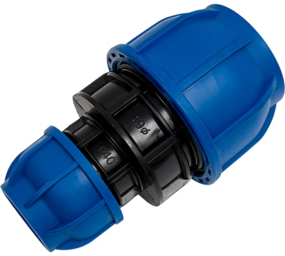 Компрессионная муфта TEBO ПНД переxодная 63x40 T-ПНД.М.0.63-40.CN