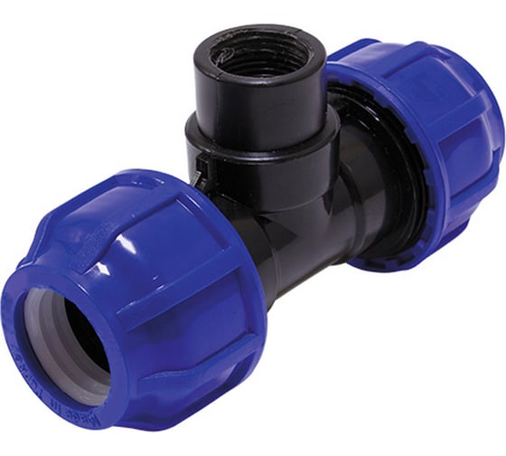Тройник внутренняя резьба CN-TB ПНД 75х2.1/2"х75 TEBO 017031211