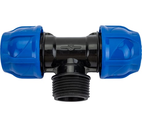 Компрессионный  тройник TEBO ПНД  нар. резьба 25x1" x 25 T-ПНД.Тр.5.25-1.CN