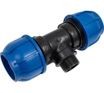 Тройник компрессионный ПНД TEBO нар. резьба 63x1.1/2" T-ПНД.Тр.5.63-112.CN