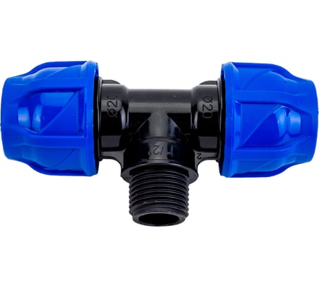 Компрессионный тройник TEBO ПНД нар. резьба 20x1/2" T-ПНД.Тр.5.20-12.CN