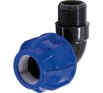 Отвод разъемный наружная резьба TR-TB ПНД 90х2.1/2" TEBO 8177