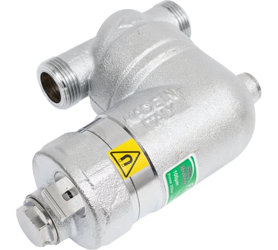 Фильтр FAR 100 мкм, с магнитными вставками, под манометр, Max: 95 C, 25 бар, поворотное соединение, 1/2" НР FA 39M3 12100 1