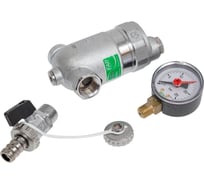 Фильтр FAR 100 мкм, с магнитными вставками, с манометром, Max: 95 C, 25 бар, 1/2" ВР FA 39F8 12100