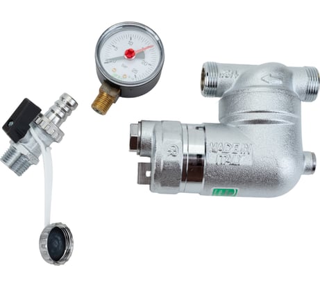 Фильтр FAR 100 мкм, с магнитными вставками, с манометром, Max: 95 C, 25 бар, поворотное соединение, 1/2" НР FA 39M4 12100