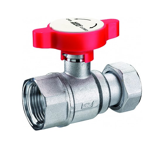 Шаровой кран FAR 1", хром, с накидной гайкой, 1", синяя ручка FS 3054 1B 1