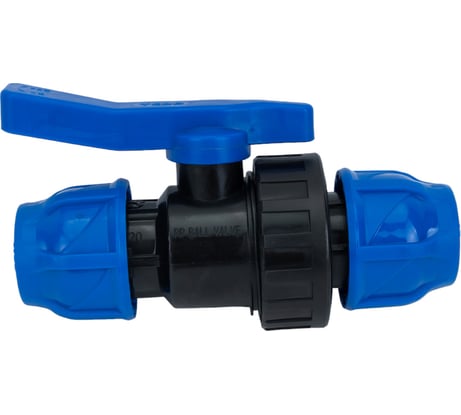 Компрессионный шаровой кран ПНД TEBO 20x20 T-ПНД.Кш.0.20-20.CN