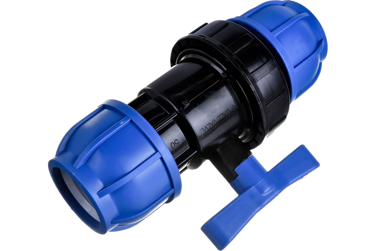 Компрессионный шаровой кран TEBO ПНД 50x50 T-ПНД.Кш.0.50-50.CN ...
