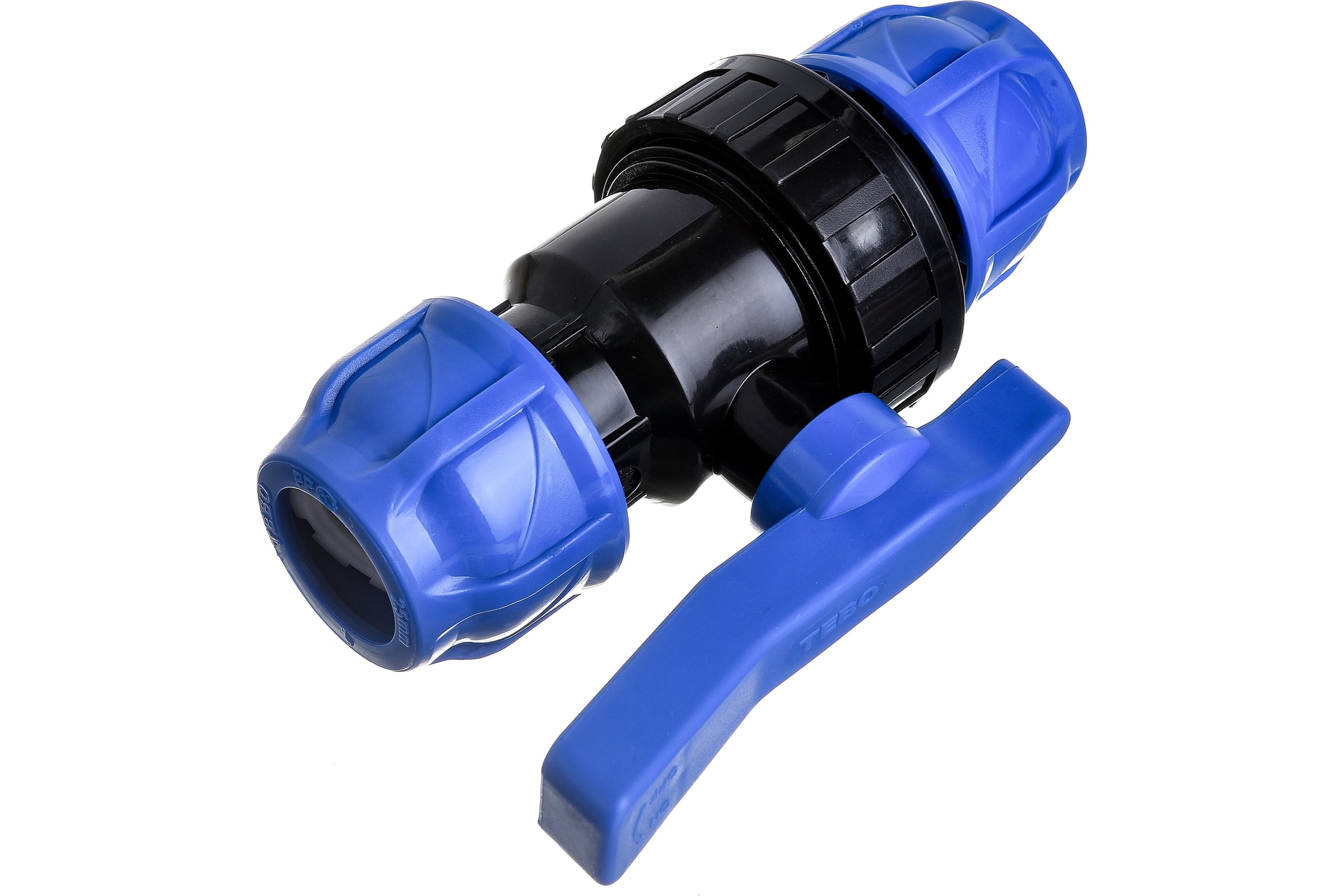КомпрессионныйшаровойкранПНДTEBO25x25T-ПНД.Кш.0.25-25.CN