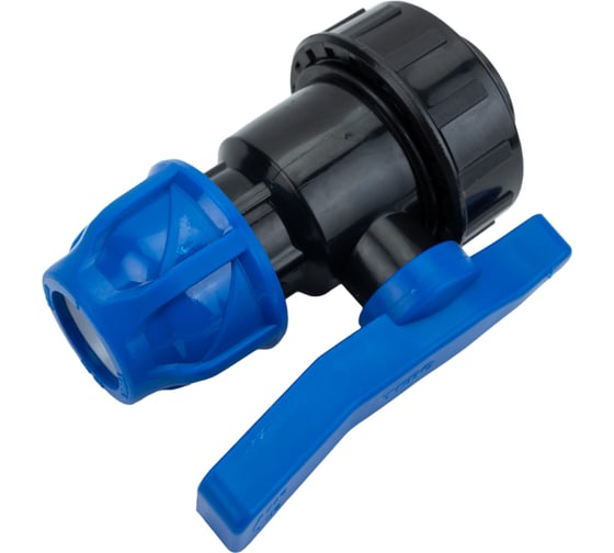 Кран шаровой компрессионный TEBO ПНД 20x1/2" вн. резьба T-ПНД.Кш.4.20-12.CN