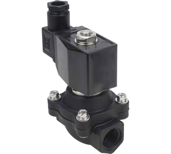Электромагнитный клапан DN.ru VS2W-503N-NC Ду40 Ру6 пластик, резьба 1 1/2" NBR 220B AC D130-01267