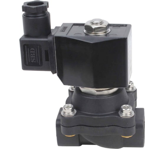 Электромагнитный клапан DN.ru VS2W-503N-NC Ду40 Ру6 пластик, резьба 1 1/2" NBR 220B AC D130-01267