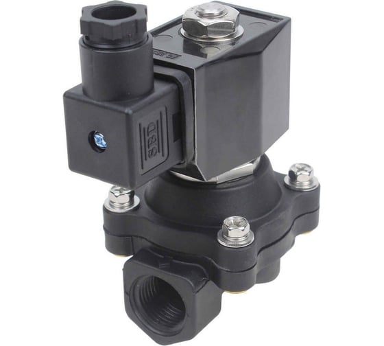 Электромагнитный клапан DN.ru VS2W-503N-NC Ду40 Ру6 пластик, резьба 1 1/2" NBR 220B AC D130-01267