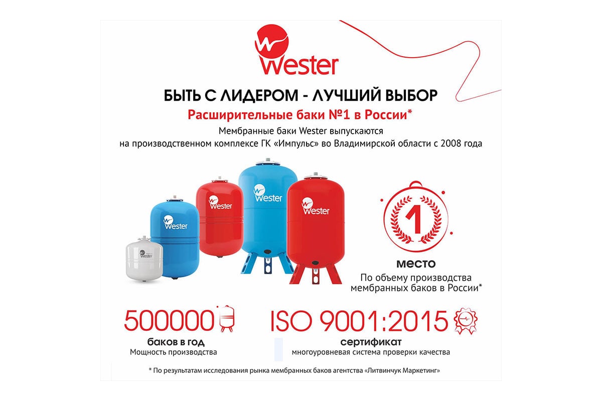 Расширительный бак Wester WRV 200 0-14-0180 - выгодная цена, отзывы ...