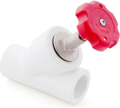 Вентиль RTP PPR внутреннее/внутреннее присоединение 25x45 белый 19866