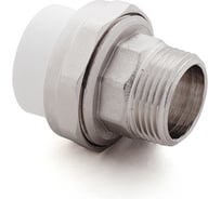 Комбинированная разъемная муфта (американка) RTP PPR наружная резьба 90x3 белый 30110