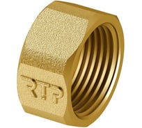 Латунная заглушка RTP внутренняя резьба 3/4 желтый 37662
