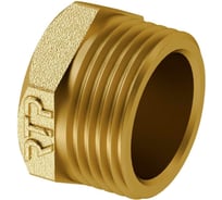 Латунная заглушка RTP наружная резьба 3/8 желтый 37664