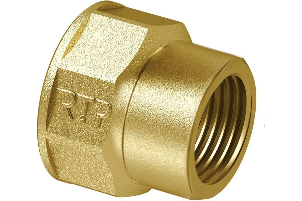 Переходная муфта RTP латунная, 1x3/4, желтый 36738 - выгодная цена ...