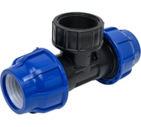 Тройник компрессионный внутренняя резьба PN16 d 50x2" для ПЭ труб RTP 31431