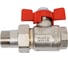 Шаровый полнопроходный кран ICMA S.P.A. 1/2" наружная/внутренняя резьба с американкой, бабочка 347 /87347AD11 1