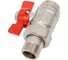 Шаровый полнопроходный кран ICMA S.P.A. 1/2" наружная/внутренняя резьба с американкой, бабочка 347 /87347AD11 2