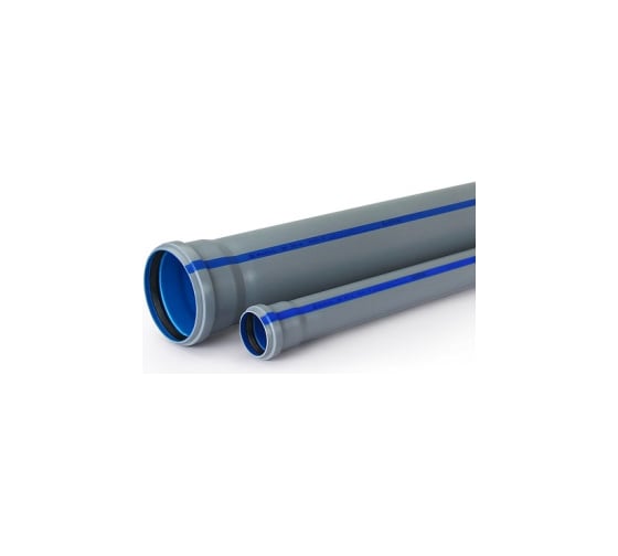 Труба RTP BAIKAL eco ВК ПП 110x2.2x2000 серый/синий 32476
