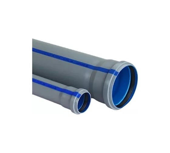Труба RTP BAIKAL eco ВК ПП 50x1.5x3000 серый/синий 33270