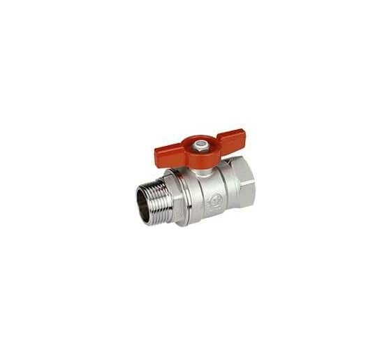 Шаровой кран Giacomini R254D 3/4, ВН, ручка-бабочка красная, хромированный R254X004