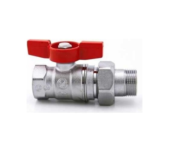 Шаровой кран Giacomini DADO полнопроходной, с отводом 3/4x3/4 Н-В, бабочка R919X005 1