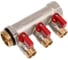 Коллектор с шаровыми кранами STOUT Smb 6210 011203 1", 3 отвода 1/2", красные ручки RG0091AACQLORH 1