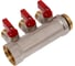 Коллектор с шаровыми кранами STOUT Smb 6210 011203 1", 3 отвода 1/2", красные ручки RG0091AACQLORH 2