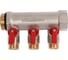 Коллектор с шаровыми кранами STOUT Smb 6210 011203 1", 3 отвода 1/2", красные ручки RG0091AACQLORH 3